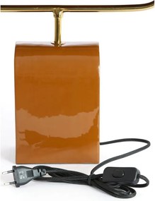 Оранжева метална настолна лампа (височина 38 cm) Cardona – Light &amp; Living