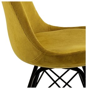 Жълт трапезен стол Eris - Actona