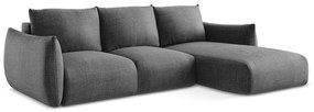 Тъмносив сгъваем ъглов диван (десен ъгъл) Leila – Makamii