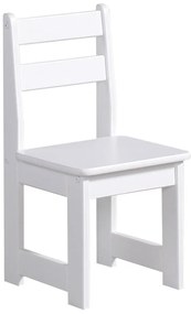 Бял детски стол, изработен от масивна борова дървесина Baby - Pinio