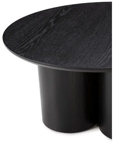 Черна кръгла масичка за кафе ø 80 cm Lua – MOME