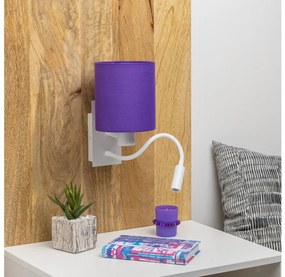 Brilagi - LED Аплик NUBILA 1xE27/25W/230V + LED/3W бял/лилава