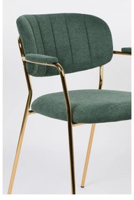 Тъмнозелени трапезни столове в комплект от 2 Jolien - White Label