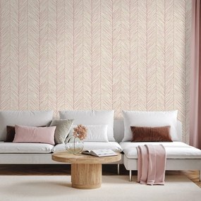 Самозалепващ фототапет – Нежен розов шеврон мотив
