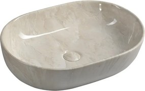 Бежова керамична мивка 59x42 cm Dalma – Sapho