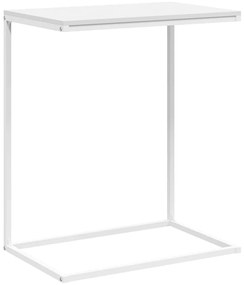 336134 vidaXL Странична маса, бяла, 55x35x66 см, инженерна дървесина