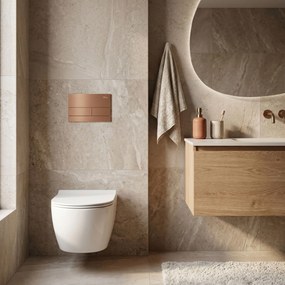 Комплект Структура за Вграждане за WC Slim 024N с Бутон T Brush Copper