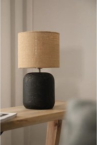 Настолна лампа с абажур от юта в черен и естествен цвят (височина 32,5 cm) Montagna - Markslöjd