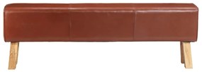 320607 vidaXL Пейка гимнастическа 160 см кафява естествена кожа акация масив