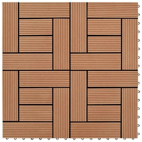 Sonata 22 бр декинг плочки, 30x30 см, 2 кв.м., WPC, кафяви