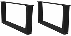 4012616 vidaXL Крака за масичка за кафе, V-образни, 2 бр., черни, 70 x (30-31,3) см, стомана