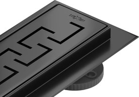 Mexen Flat 360° M15 линеен въртящ се сифон 90 см, черен - 1724090-40