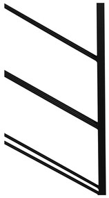 Черен стенен метален стелаж за вино брой бутилки 16 70x160x6 cm Malbeo – Light &amp; Living