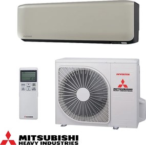 Инверторен климатик Mitsubishi Heavy Industries SRK50ZS-WFT + SRC50ZS-W, 18000 BTU, 36 м2, Wi-Fi, R-32, Бежов/Черен