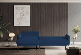 Ъглов диван Солас-син-десен