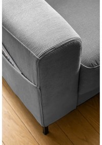 Сиво кресло от рипсено кадифе Lofty Lilly – Miuform