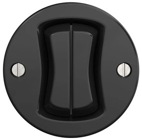 Kliklap - Ретро двойно стълбищно ключе без рамка №6+6 черно