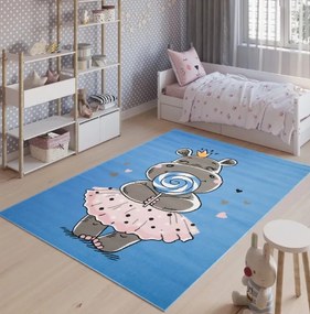 Килим за детска стая с хипопотам Ширина: 160 см | Дължина: 220 см