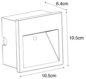 Модерна стенна лампа черна с LED - Gem 2
