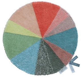 Вълнен ръчно изработен детски килим подходящ за пране ø120 cm Pie Chart – Lorena Canals