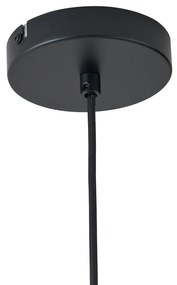 Ретро висяща лампа черна със зелено стъкло - Denise