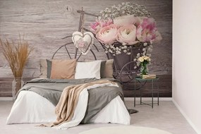 Самозалепващ фототапет – Цветя във винтидж ваза