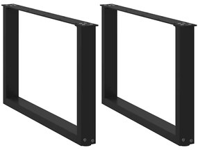 Sonata H Крака за холна маса с U-образна 2 бр черни 70x(42-43)см стомана