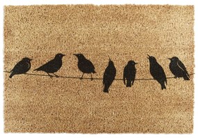 Изтривалка от кокосови влакна 40x60 cm Birds On a Wire – Artsy Doormats