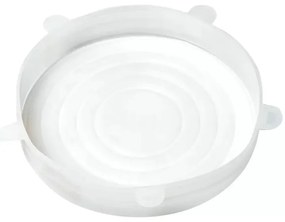 Комплект 6 бр. силиконови капаци Kinghoff KH 1902, -40 до 230°C, Плътно и херметично прилепване, Многократна употреба, Универсални, Прозрачен