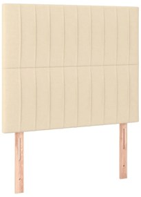 3116565 vidaXL Горни табли за легло, 2 бр, кремави, 100x5x78/88 см, плат