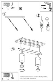Прожектор в тухлен цвят 6x30 cm Etna – Sollux