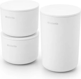 Комплект за съхранение на принадлежности Brabantia ReNew 1004129, 3 части, Меко дъно против пързаляне, Бял