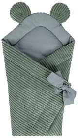 Зелено бебешко одеяло от рипсено кадифе 35x65 cm – Meowbaby