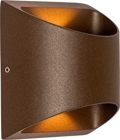 Модерна външна стенна лампа ръждиво кафява с LED 2-светлина IP54 - Mal