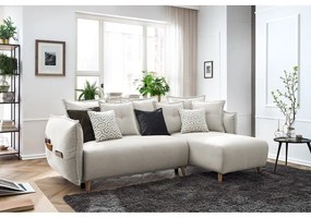 Кремав разтегателен диван (променлив) Nessa - Bobochic Paris
