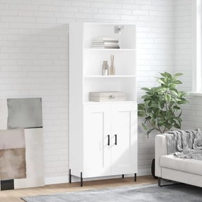 3189965 vidaXL Висок шкаф, бял, 69,5x34x180 см, инженерно дърво