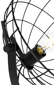 Индустриална подова лампа черна 35 см регулируема - Hanze