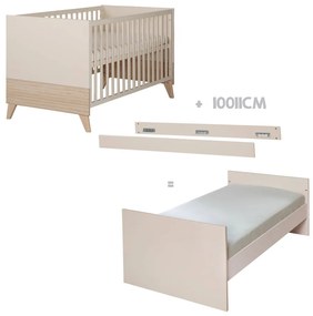 Бежово детско креватче 70x140 cm с регулируема височина Sidney – Roba
