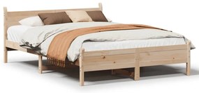855594 vidaXL Рамка за легло без матрак, 120x200 см, масивна чамова дървесина