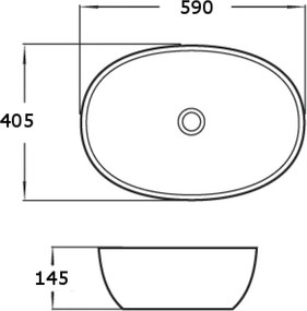 Mexen Viki мивка за плота 59 x 40 см, бяла - 21056000