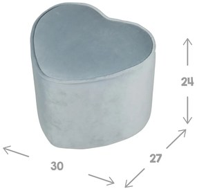 Светлосиньо кадифе бебешки пуф Lil Sofa - Roba