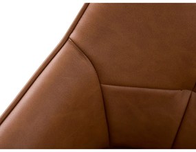 Кафяви тапицирани трапезни столове в комплект с подлакътници 2 бр. Nolan Square – Unique Furniture