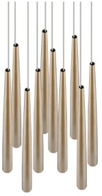 LED висящо осветително тяло в златист цвят ø 30 cm Cala – Trio Select