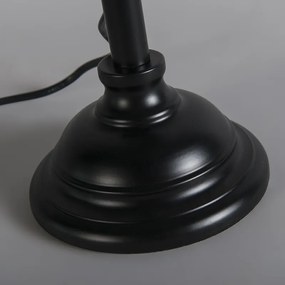 Класическа настолна лампа черна регулируема без абажур - Accia