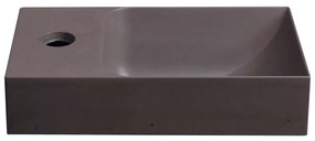 Тъмнокафяв бетонен малък умивалник 31x17 cm Piccolino – Sapho