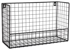 Черен стоманен стенен рафт 40 cm Reja – PT LIVING