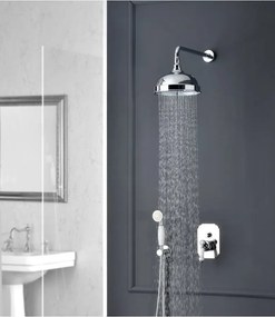 Вградена душ батерия в лъскаво-сребрист цвят (2 изхода) Vienna – Sapho