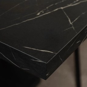 Сгъваема маса за хранене CLARK - черен мрамор, 120-160 cm