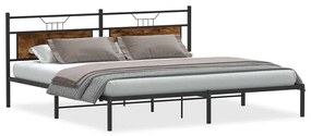4106749 vidaXL Рамка за легло без матрак опушен дъб 193x201 см инженерно дърво