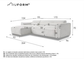 Бежов ъглов диван (ляв ъгъл) Flex Felix – Miuform